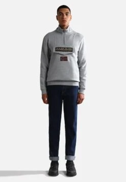 Napapijri BURGEE ZIP - Sweatshirt - Medium Grey Melange 12 Napapijri BURGEE ZIP - Sweatshirt - Medium Grey Melange -Napapijri 10f78b1d2a214af4ad4c6c846b74d3b1