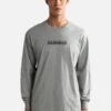 Napapijri S BOX LS - Langarmshirt - Medium Grey Melange -Napapijri 12a788c29da14e44ba531a917daf0cdc