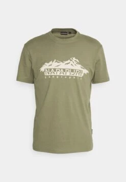 Napapijri RACING - T-Shirt Print - Green Lichen -Napapijri 2e4a8fac601c45359cf5609d5acc1772