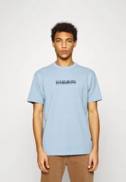 Napapijri BOX - T-Shirt Print - Blue Faded