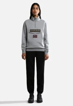 Napapijri BURGEE ZIP - Sweatshirt - Medium Grey Melange 11 Napapijri BURGEE ZIP - Sweatshirt - Medium Grey Melange -Napapijri 31a3eabfa8ec456aa234c3fe36c39464
