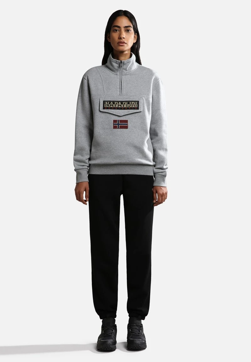 Napapijri BURGEE ZIP - Sweatshirt - Medium Grey Melange 6 Napapijri BURGEE ZIP - Sweatshirt - Medium Grey Melange – Bild 4