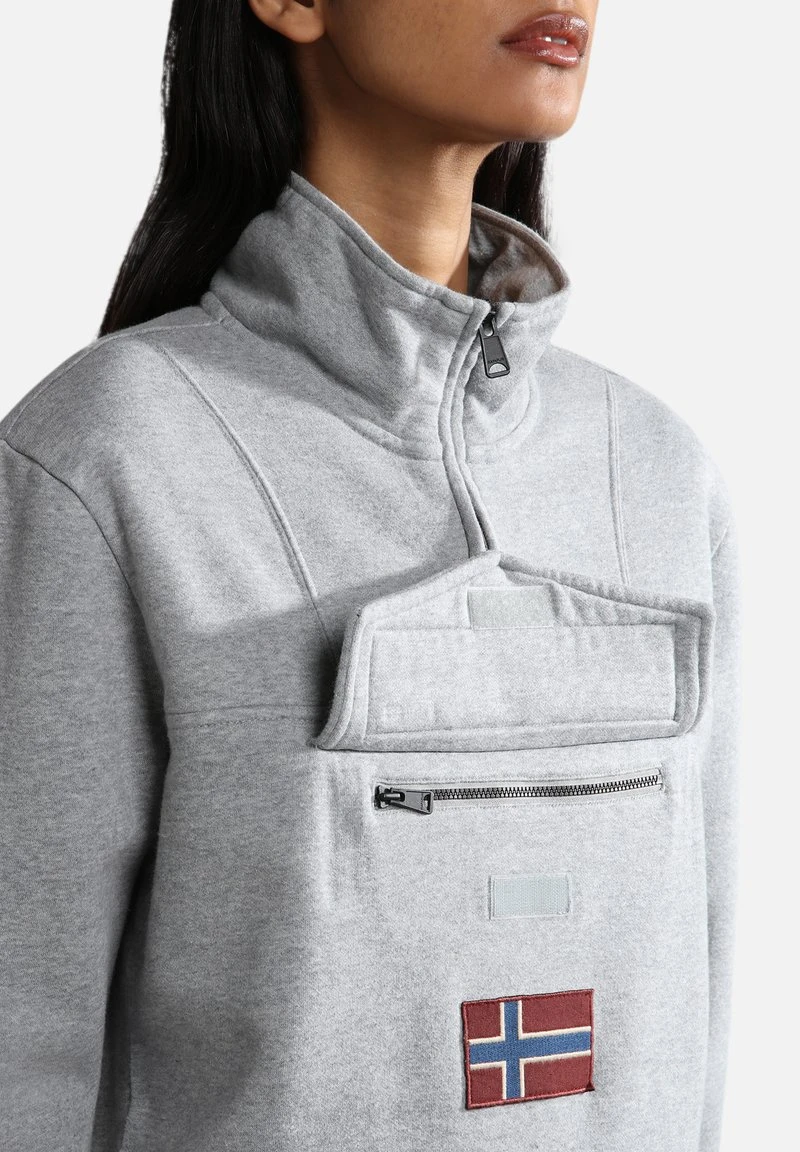 Napapijri BURGEE ZIP - Sweatshirt - Medium Grey Melange 5 Napapijri BURGEE ZIP - Sweatshirt - Medium Grey Melange – Bild 3