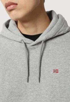 Napapijri BALIS - Kapuzenpullover - Medium Grey Melange -Napapijri 6ebd92370e434f24abe1952ca04ad4eb