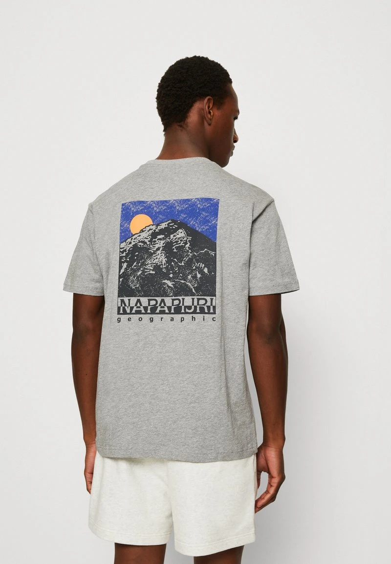 Napapijri BOLIVAR UNISEX - T-Shirt Print - Grey 3 Napapijri BOLIVAR UNISEX - T-Shirt Print - Grey
