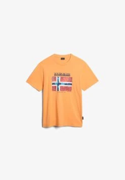 Napapijri GUIRO - T-Shirt Print - Orange Mock -Napapijri 99bb08f4f5c947ad941bdb7aba198dd7 1