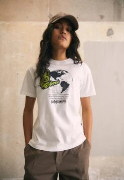 Napapijri CHOKELA - T-Shirt Print - Bright White