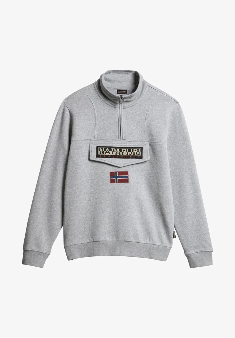 Napapijri BURGEE ZIP - Sweatshirt - Medium Grey Melange 8 Napapijri BURGEE ZIP - Sweatshirt - Medium Grey Melange – Bild 6