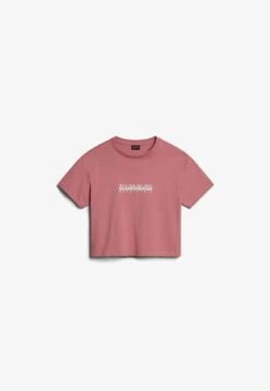 Napapijri BOX CROPPED - T-Shirt Print - Blu Marine -Napapijri d63364ac54454f849c5c7b6e3c7df6e9