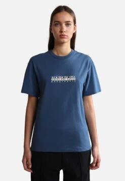 Napapijri S-BOX W SS - T-Shirt Print - Blue Ensign