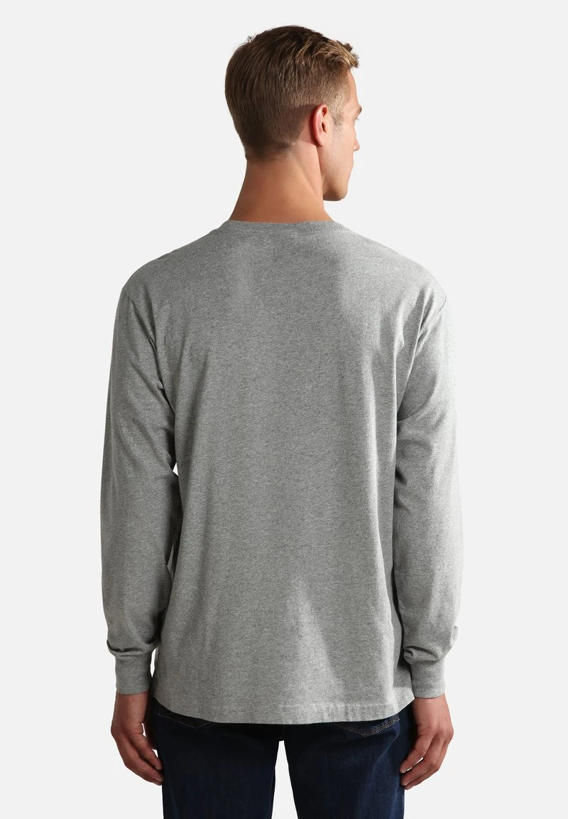 Napapijri S BOX LS - Langarmshirt - Medium Grey Melange 5 Napapijri S BOX LS - Langarmshirt - Medium Grey Melange – Bild 3