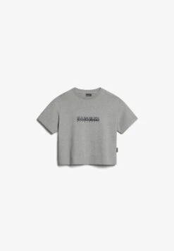 Napapijri BOX CROPPED - T-Shirt Print - Blu Marine -Napapijri e137cf2f0dbe4425af0977e696a213de
