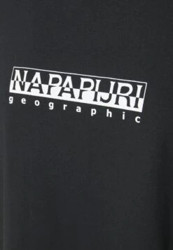 Napapijri BOX LONG - T-Shirt Print - Black -Napapijri fba8f37d7a5241299130eba990874159