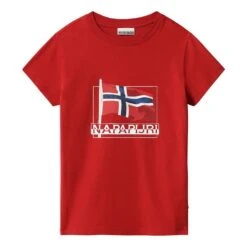 Napapijri Seji Kinder T-Shirt Granatrot