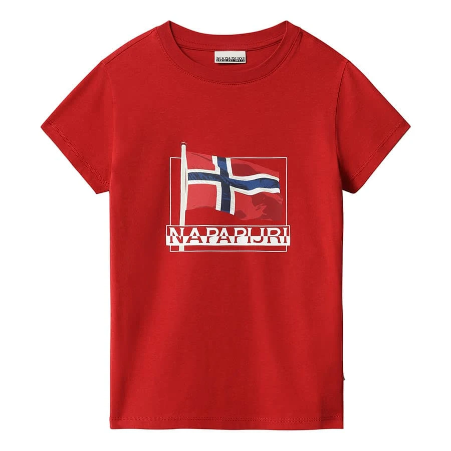 Napapijri Seji Kinder T-Shirt Granatrot 3 Napapijri Seji Kinder T-Shirt Granatrot