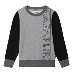 Napapijri Baobab Kinder Sweatshirt Hellgrau/dunkel/schwarz