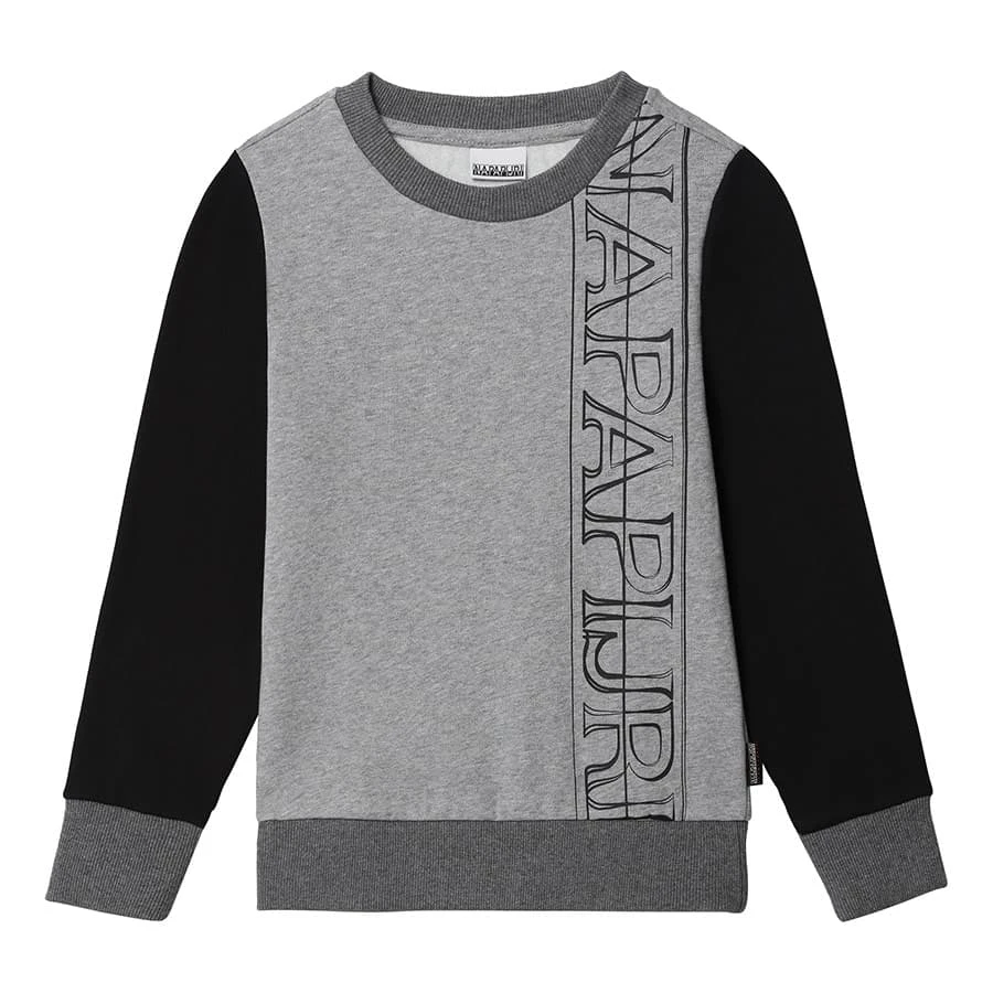 Napapijri Baobab Kinder Sweatshirt Hellgrau/dunkel/schwarz 3 Napapijri Baobab Kinder Sweatshirt Hellgrau/dunkel/schwarz