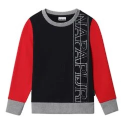 Napapijri Baobab Kinder Sweatshirt Marineblau/rot/grau