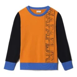 Napapijri Baobab Kinder Sweatshirt Orange/hellblau/dunkel
