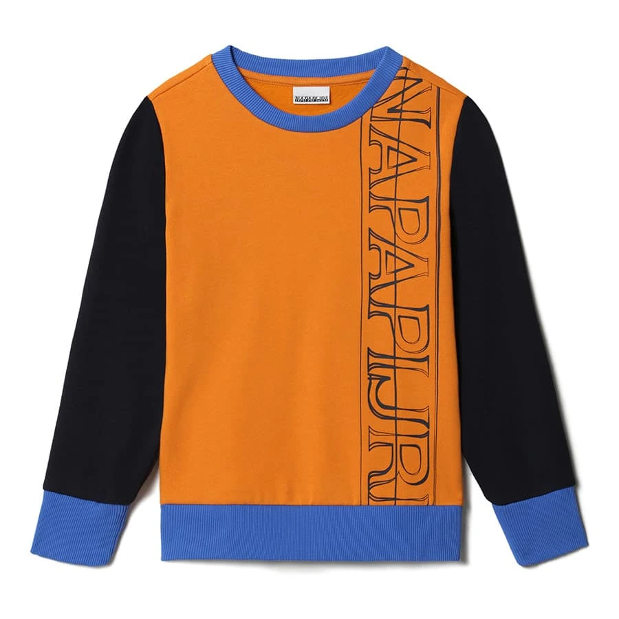 Napapijri Baobab Kinder Sweatshirt Orange/hellblau/dunkel 3 Napapijri Baobab Kinder Sweatshirt Orange/hellblau/dunkel