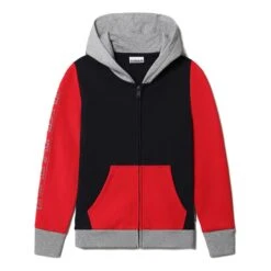 Napapijri Baobab Full Zip Kinder Kapuzenjacke Rot/marineblau/grau