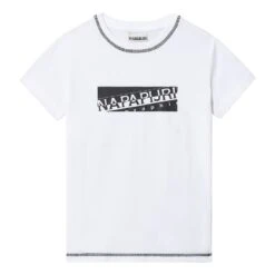 Napapijri Sob Kinder T-Shirt Weiß/schwarz