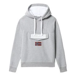 Napapijri Burgee Wint 1 Hoodie Hellgrau