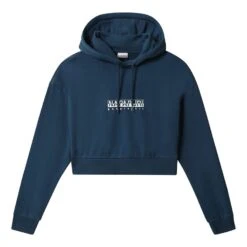 Napapijri B-Box Cropped Damen Hoodie Blau