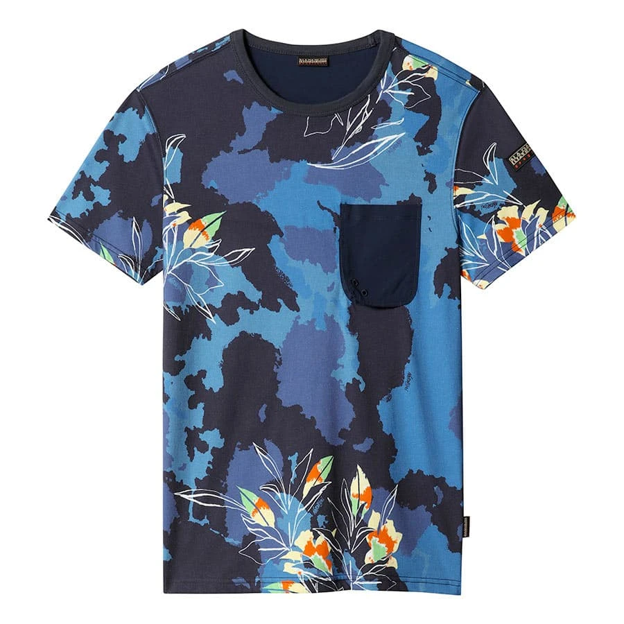 Napapijri Amoul T-Shirt Hellblau/dunkelblau 3 Napapijri Amoul T-Shirt Hellblau/dunkelblau