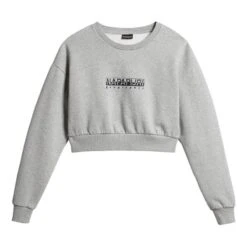Napapijri Box Crop Damen Sweatshirt Grau