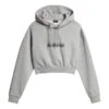 Napapijri Box Crop 2 Damen Hoodie Hellgrau 1 Napapijri Box Crop 2 Damen Hoodie Hellgrau -Napapijri nap np0a4g8x160 001