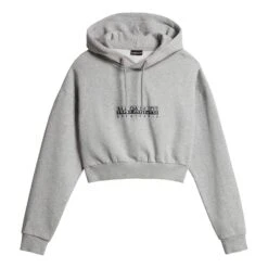 Napapijri Box Crop 2 Damen Hoodie Hellgrau