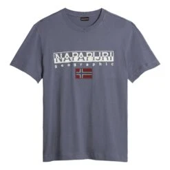 Napapijri Ayas T-Shirt Blau-grau/grau-weiß