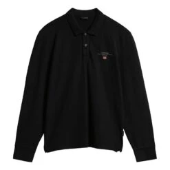 Napapijri Elbas 4 Langarm-Poloshirt Schwarz