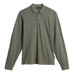Napapijri Ealis Langarm-Poloshirt Dunkelgrün