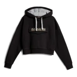 Napapijri Burgee Crop Damen Hoodie Schwarz