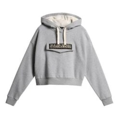 Napapijri Burgee Crop Damen Hoodie Grau