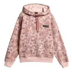 Napapijri Earth AOP Damen Hoodie Rosa