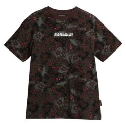 Napapijri Earth AOP Damen T-Shirt Grün/rot