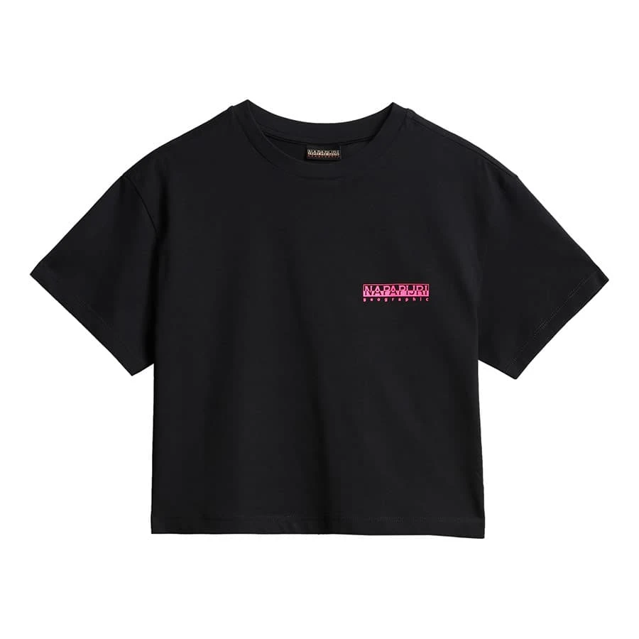 Napapijri Cold Crop Damen T-Shirt Schwarz 3 Napapijri Cold Crop Damen T-Shirt Schwarz