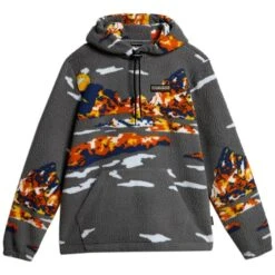 Napapijri Igloo AOP Hoodie Grau/orange/blau