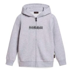 Napapijri Box Full Zip 2 Kinder Kapuzenjacke Hellgrau/schwarz