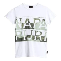 Napapijri Andoya AOP Kinder T-Shirt Weiß