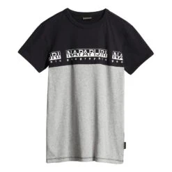 Napapijri Stavki Kinder T-Shirt Schwarz/grau