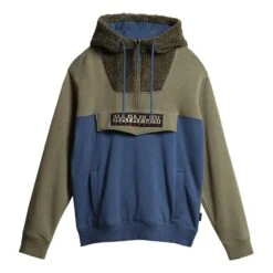 Napapijri Course Half Zip Hoodie Blau/dunkelgrün
