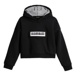 Napapijri Burgee Crop Kinder Hoodie Schwarz/weiß