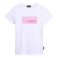 Napapijri Zamora Kinder T-Shirt Weiß/rosa